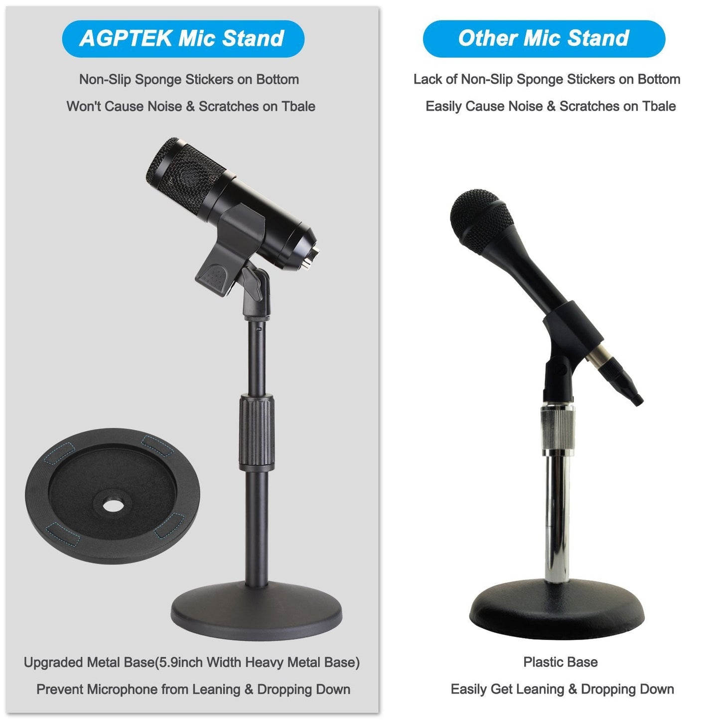 Skorter | AGPtEK Desk Microphone Stand with Microphone