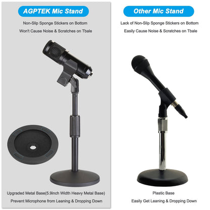 Skorter | AGPtEK Desk Microphone Stand with Microphone