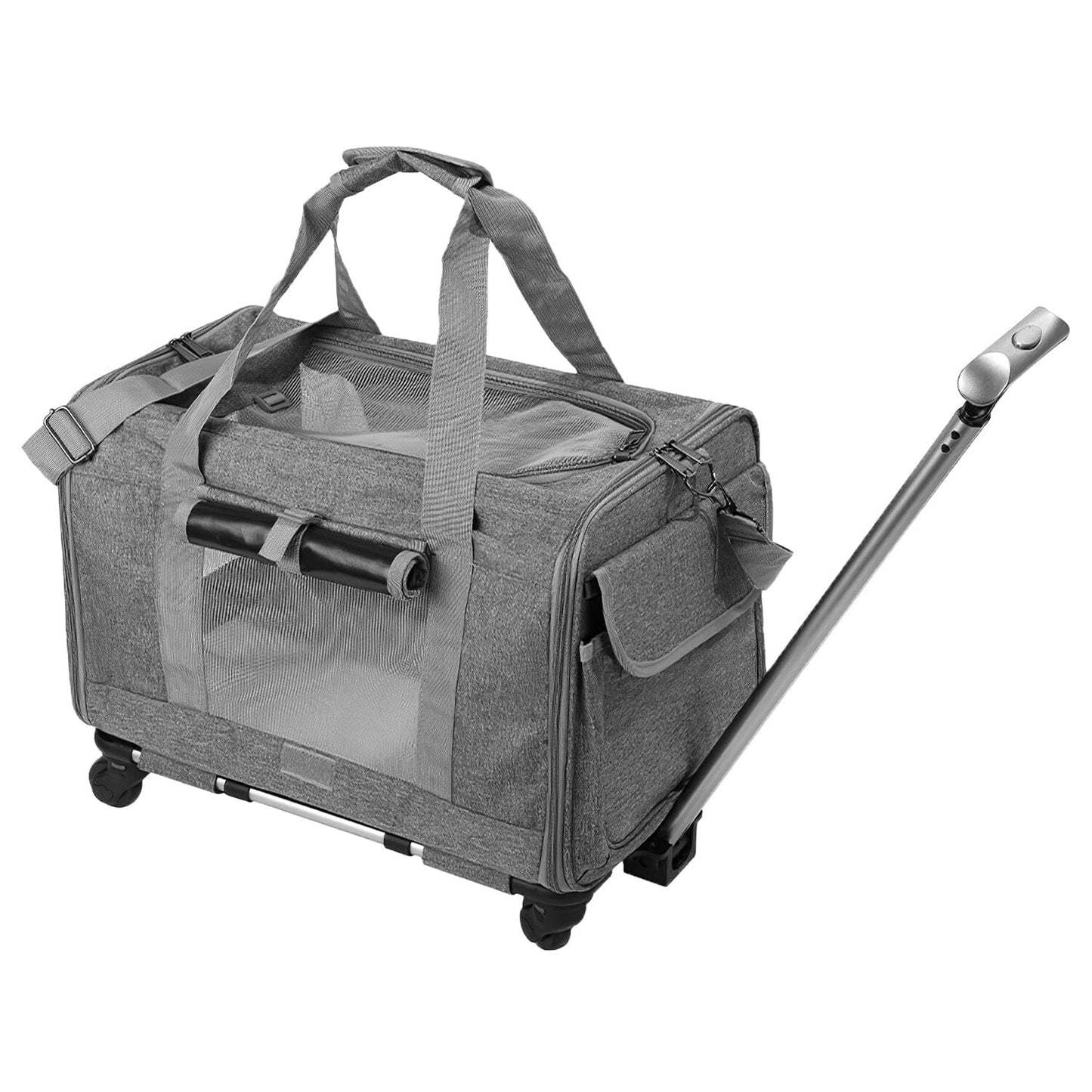 Skorter | Fly approved rolling pet carrier with telescopic handle shoulder strap