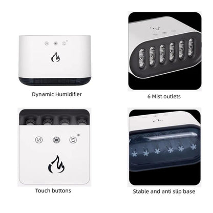 Skorter | Airmist Pro – Ultrasonic Humidifier with LED Light & 6 Nozzles