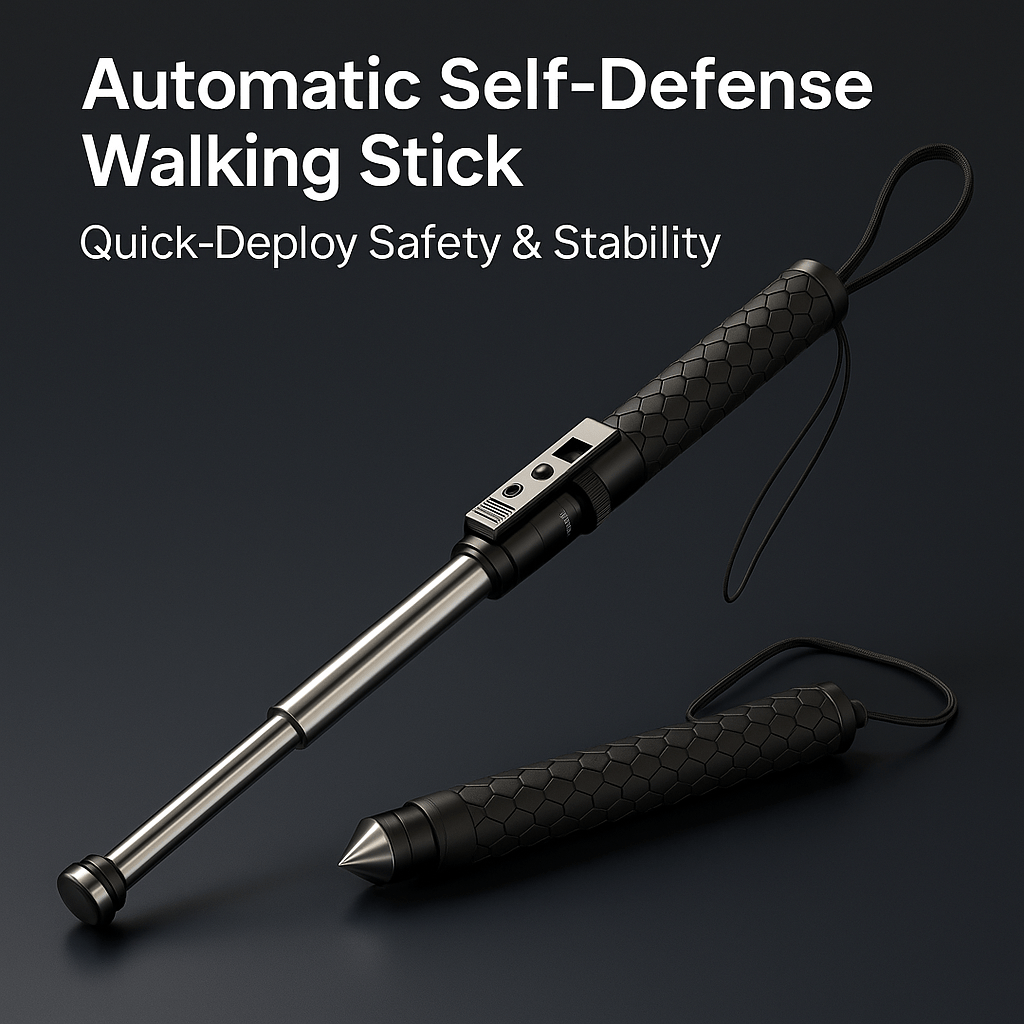 Skorter | AllGuard Stick – Automatic Self-Defense Walking Stick with Stability Support
