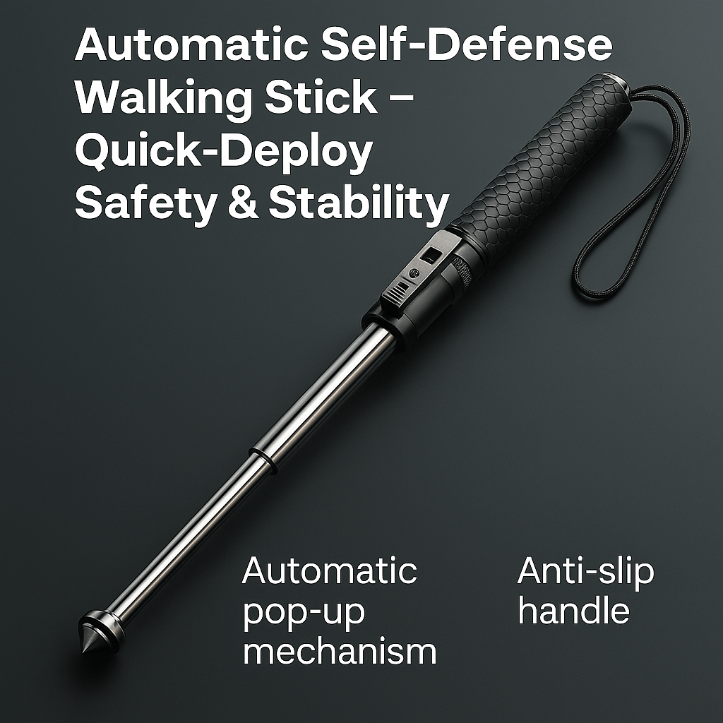 Skorter | AllGuard Stick – Automatic Self-Defense Walking Stick with Stability Support