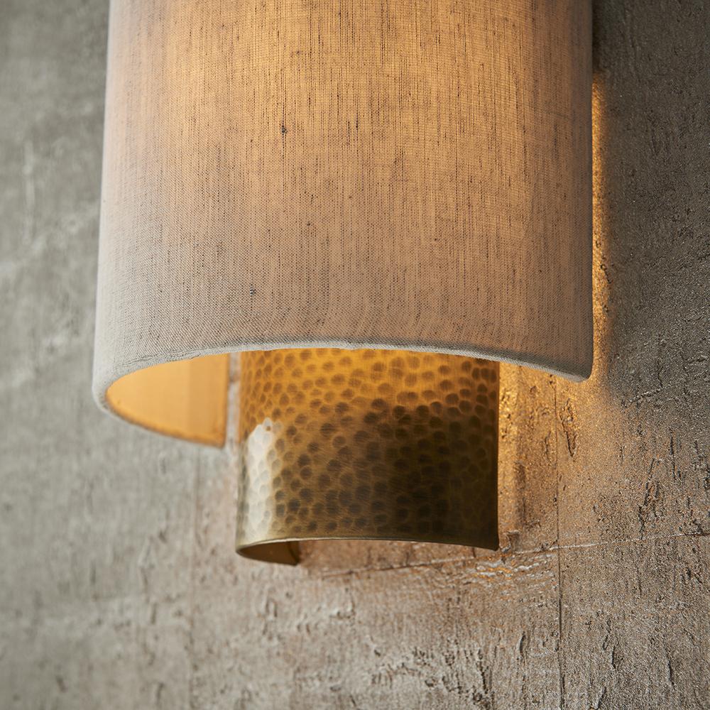 Skorter | Amayah Bronze Hammered Effect Wall Lamp