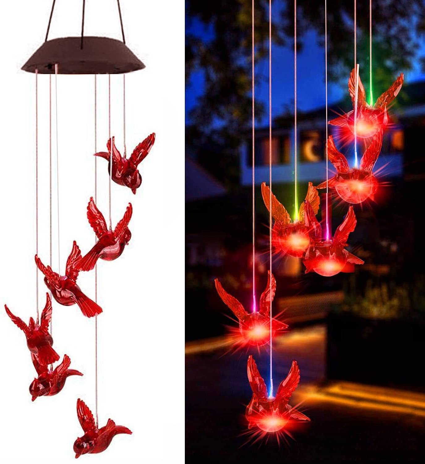 Skorter | Solar Cardinal Wind Chime Light