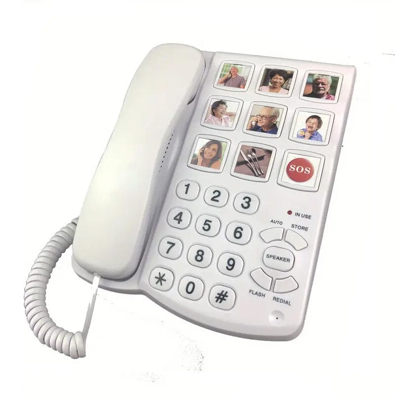 Skorter | Amplified One Button Touch Big Button Corded Telephone with Speaker
