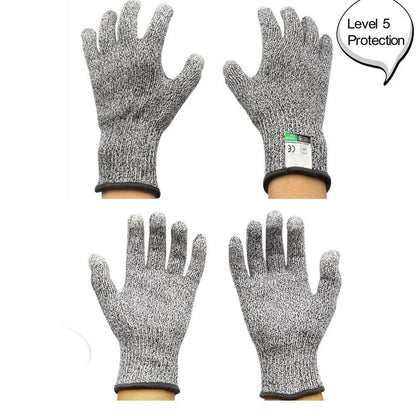 Skorter | Anti-Cut Gloves 5 Degree Safety Cut Resistant Puncture Resistant Stainless Steel
