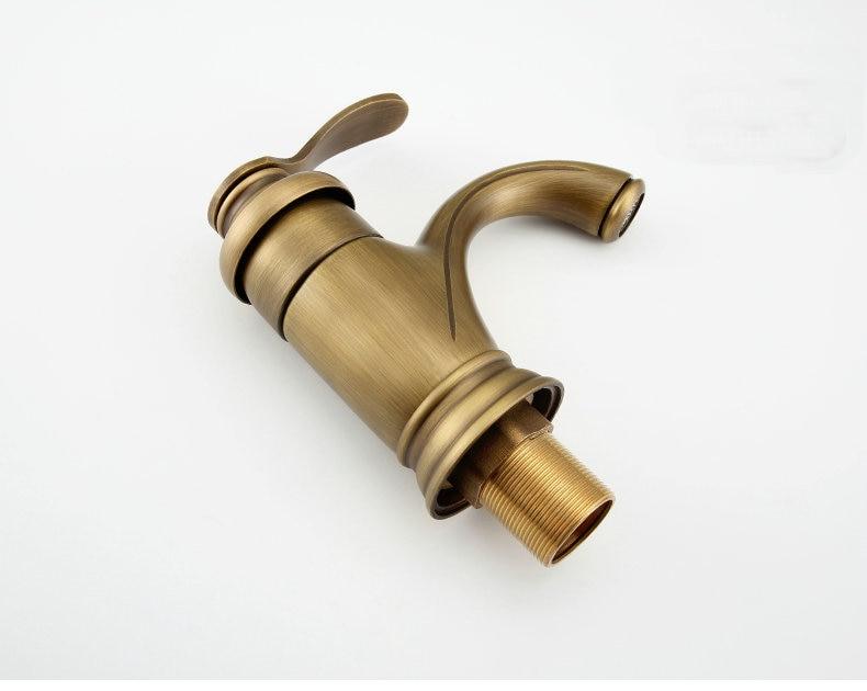Skorter | Antique Brass Tap Bathroom Fixtures Faucet Sink Mixer Tap