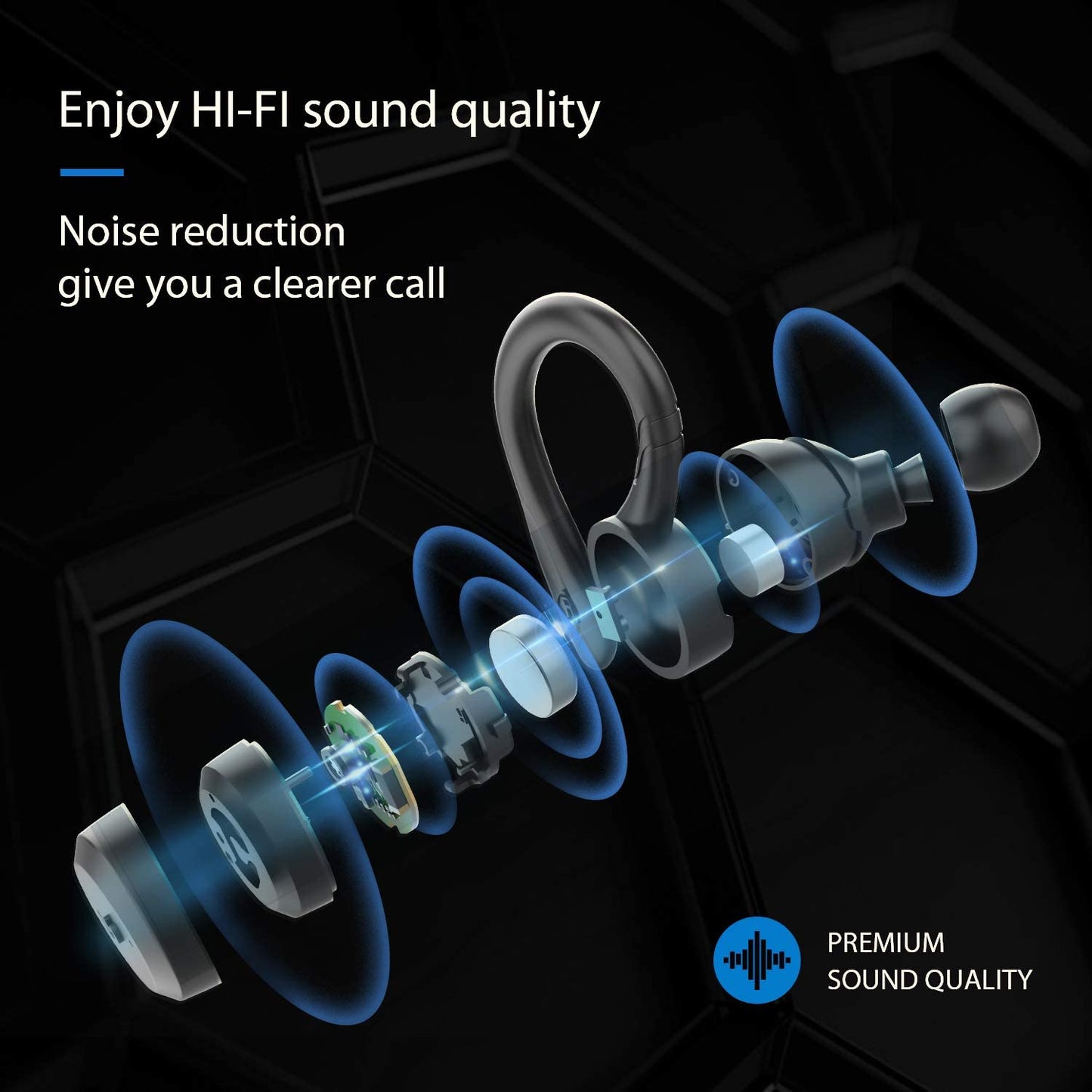 Skorter | APEKX Bluetooth headphones True Wireless earbuds with charging case