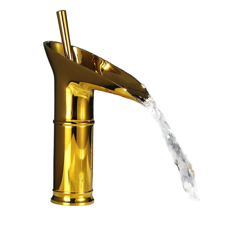 Skorter | AquaFalls – Antique Waterfall Basin Faucet in Brass with Bronze Finish