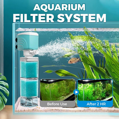 Skorter | AQUAFLOW 5-IN-1 – Crystal-Clear Water & Automatic Cleaning for Aquariums