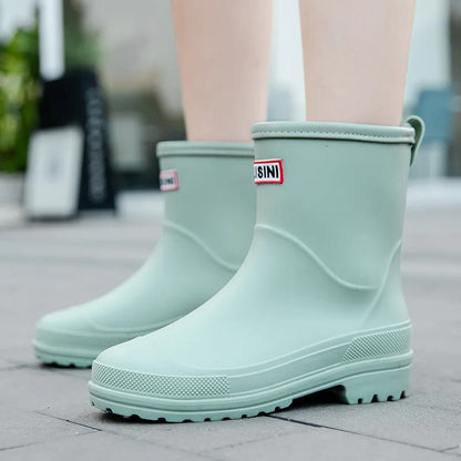 Skorter | AquaStride 2.0 | Stylish Mid-Calf Waterproof Rain Boots for Women