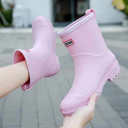 Skorter | AquaStride 2.0 | Stylish Mid-Calf Waterproof Rain Boots for Women