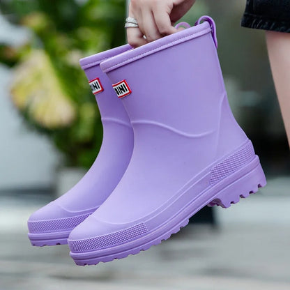Skorter | AquaStride 2.0 | Stylish Mid-Calf Waterproof Rain Boots for Women