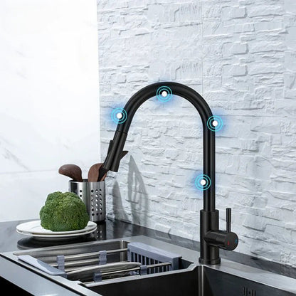 Skorter | AQUATOUCH – Smart Sensor Kitchen Faucet with Pull-Out Design