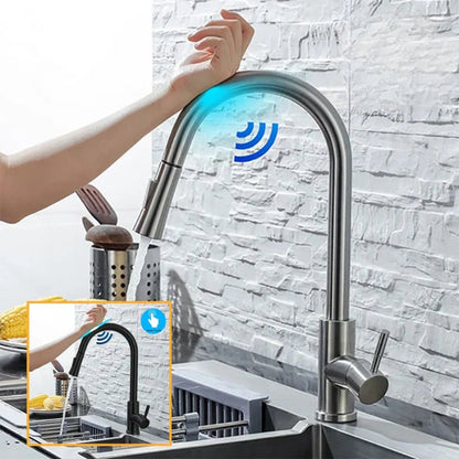Skorter | AQUATOUCH – Smart Sensor Kitchen Faucet with Pull-Out Design