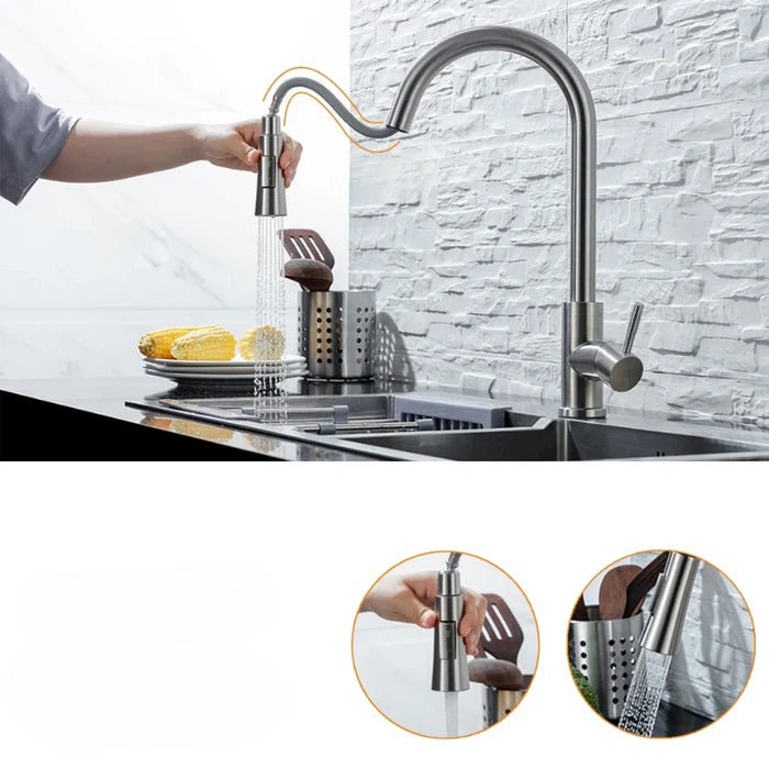 Skorter | AQUATOUCH – Smart Sensor Kitchen Faucet with Pull-Out Design