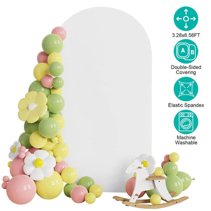 Skorter | Arch Background Stand Cover White Spandex Custom Double-Sided Background Covering