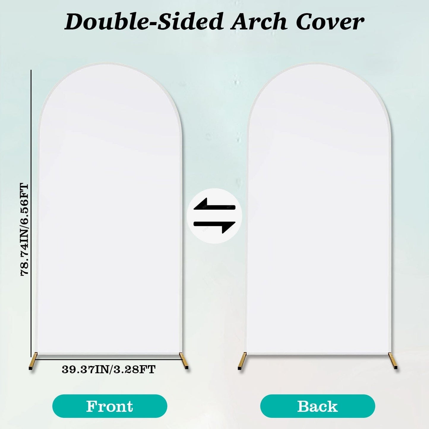 Skorter | Arch Background Stand Cover White Spandex Custom Double-Sided Background Covering