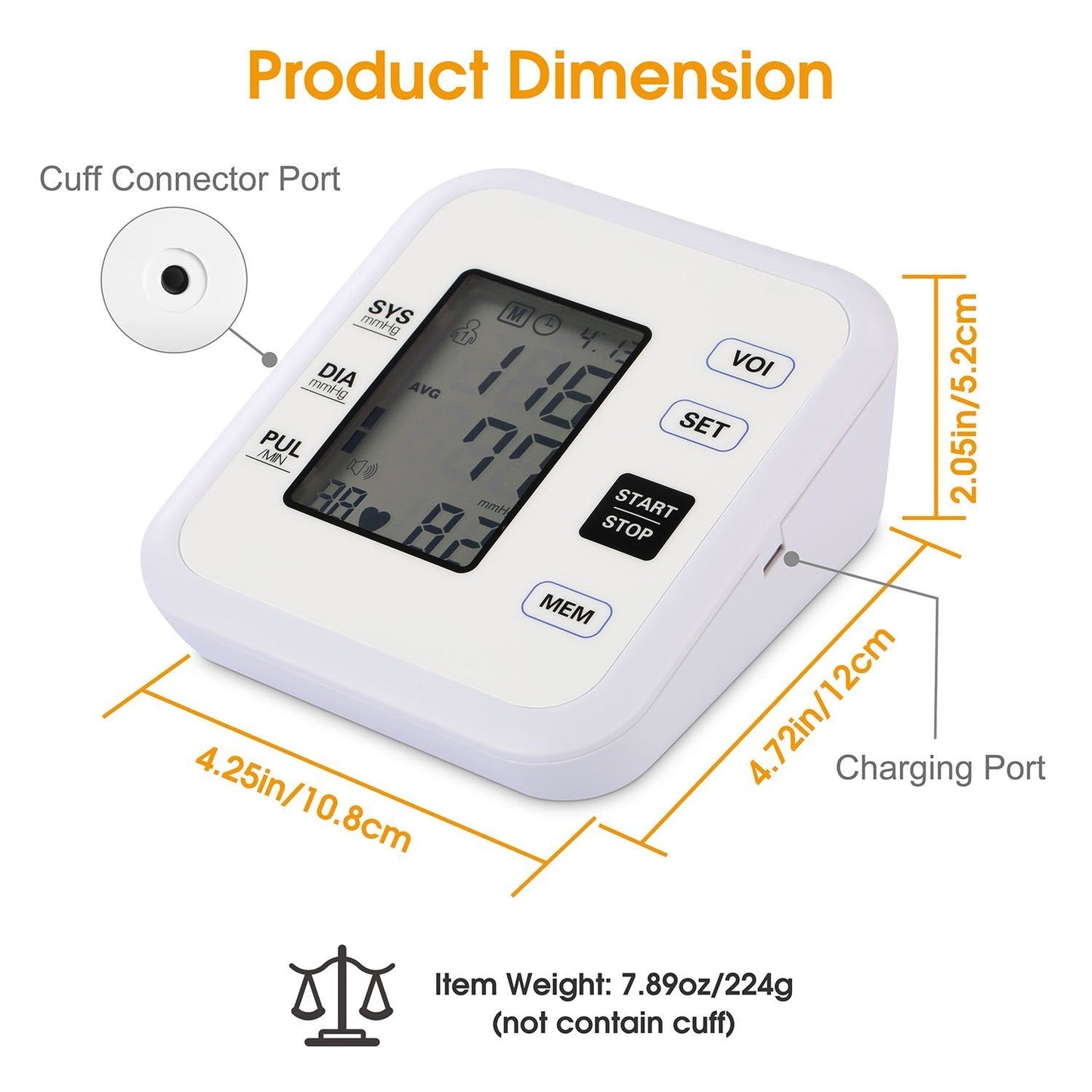 Skorter | Arm Blood Pressure Monitor with Adjustable Cuff