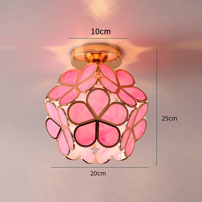 Skorter | Artistic Glass Ceiling Lamp with Flower Pattern - FlowerHall