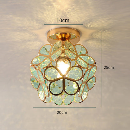 Skorter | Artistic Glass Ceiling Lamp with Flower Pattern - FlowerHall