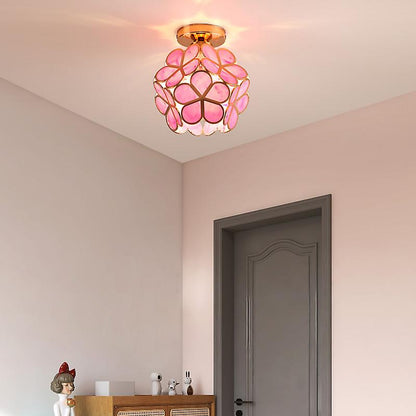 Skorter | Artistic Glass Ceiling Lamp with Flower Pattern - FlowerHall