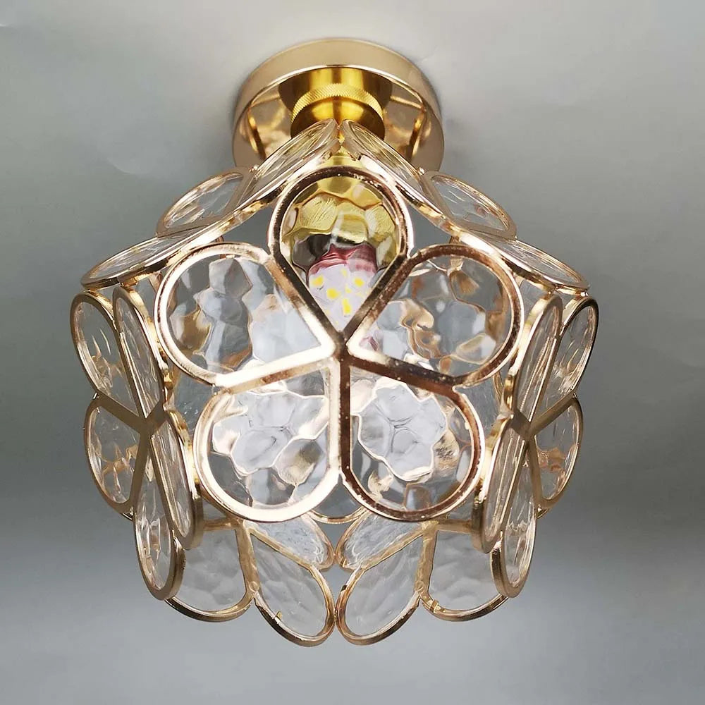 Skorter | Artistic Glass Ceiling Lamp with Flower Pattern - FlowerHall