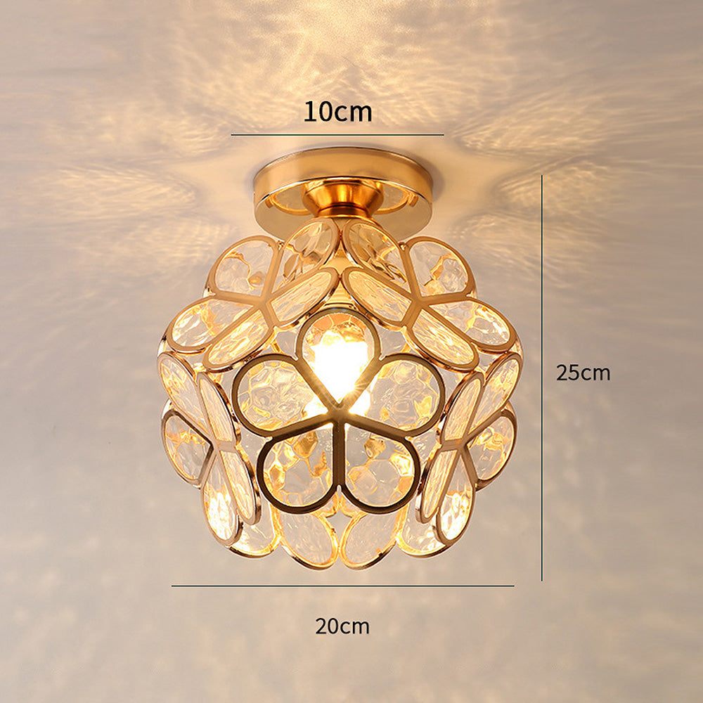 Skorter | Artistic Glass Ceiling Light with Floral Design - FlowerHall