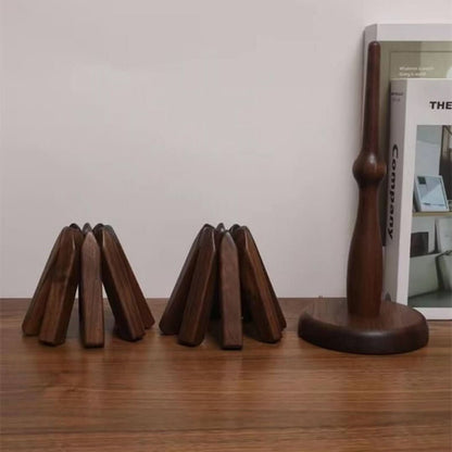 Skorter | Artistic Walnut Wood | Table Mats Set