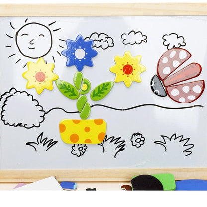 Skorter | ArtMagnet Board – Montessori Wooden Magnetic Drawing Board for Kids – Creativity & Learning