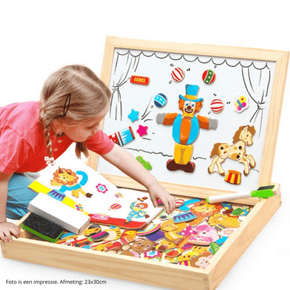 Skorter | ArtMagnet Board – Montessori Wooden Magnetic Drawing Board for Kids – Creativity & Learning