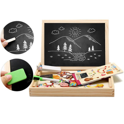 Skorter | ArtMagnet Board – Montessori Wooden Magnetic Drawing Board for Kids – Creativity & Learning