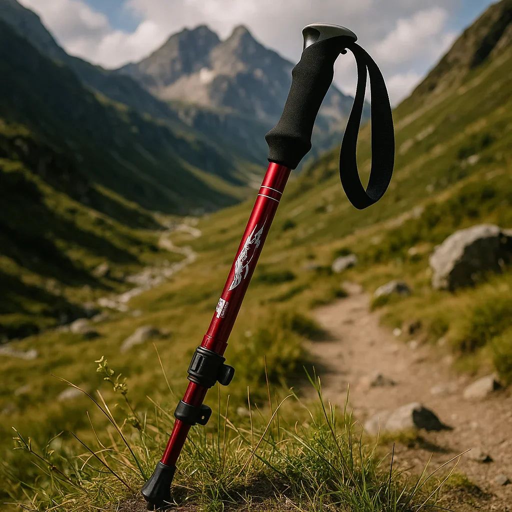 Skorter | Adjustable Foldable Trekking Pole for Hiking, Backpacking & Outdoor Adventures - Lightweight Aluminum Design