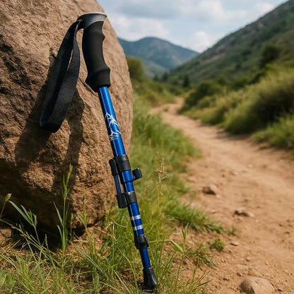 Skorter | Adjustable Foldable Trekking Pole for Hiking, Backpacking & Outdoor Adventures - Lightweight Aluminum Design