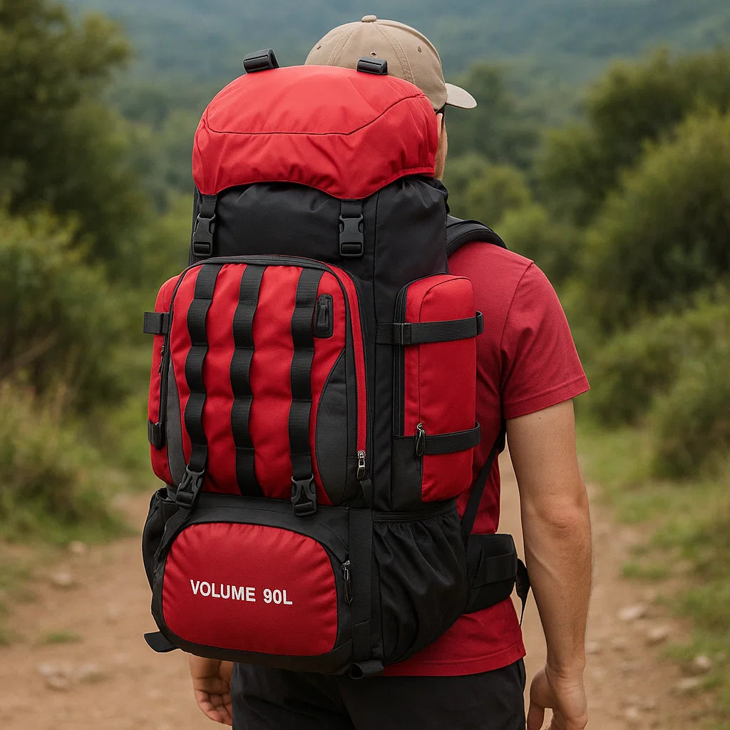 Skorter | 90L Waterproof Hiking Backpack - Ultra-Lightweight Travel Pack for Outdoor Adventures & Camping