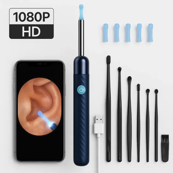 Skorter | Ear Wax Removal Tool | 1080P HD Camera, LED Lights & Adjustable Scoops for Safe Ear Hygiene at Home