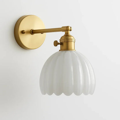 Skorter | Retro Wall Lamp | Glass Tulip Shade Vintage Wall Light