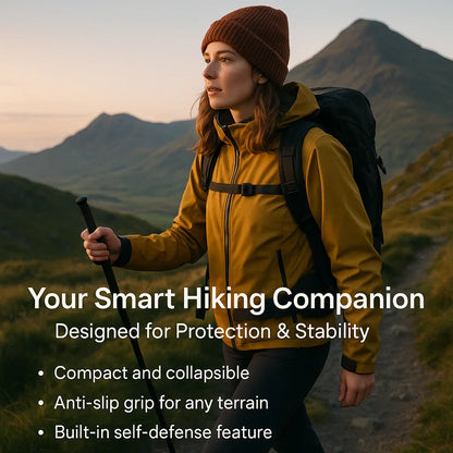 Skorter | Automatic Self-Defense Walking Stick | Lightweight, Anti-Slip Grip & Compact for Hiking and Urban Safety
