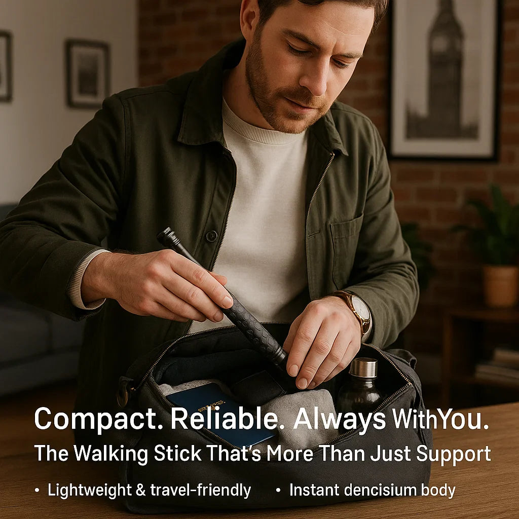 Skorter | Automatic Self-Defense Walking Stick | Lightweight, Anti-Slip Grip & Compact for Hiking and Urban Safety