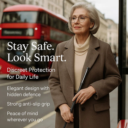 Skorter | Automatic Self-Defense Walking Stick | Lightweight, Anti-Slip Grip & Compact for Hiking and Urban Safety