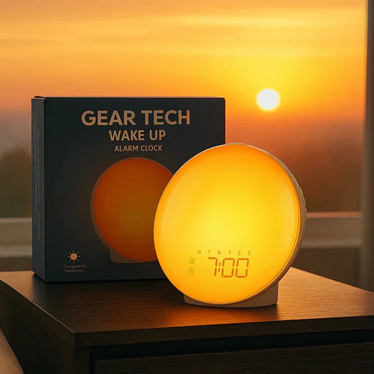 Skorter | Wake-Up Sun Lamp Alarm Clock | Gradual Sunrise Glow & Customizable Sounds for Gentle Mornings