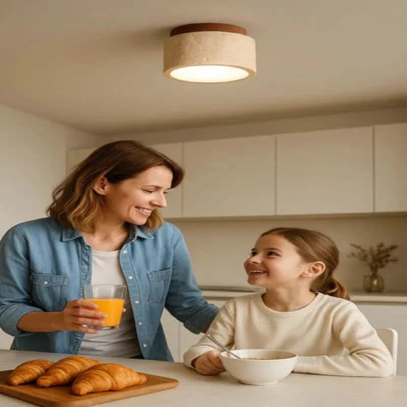 Skorter | Minimalist LED ceiling lamp made of wood for a warm ambiance