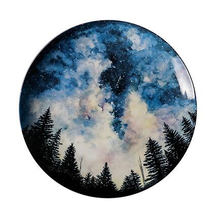 Skorter ceramic plate - Les nocturnes