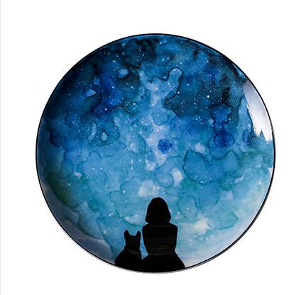 Skorter ceramic plate - Les nocturnes