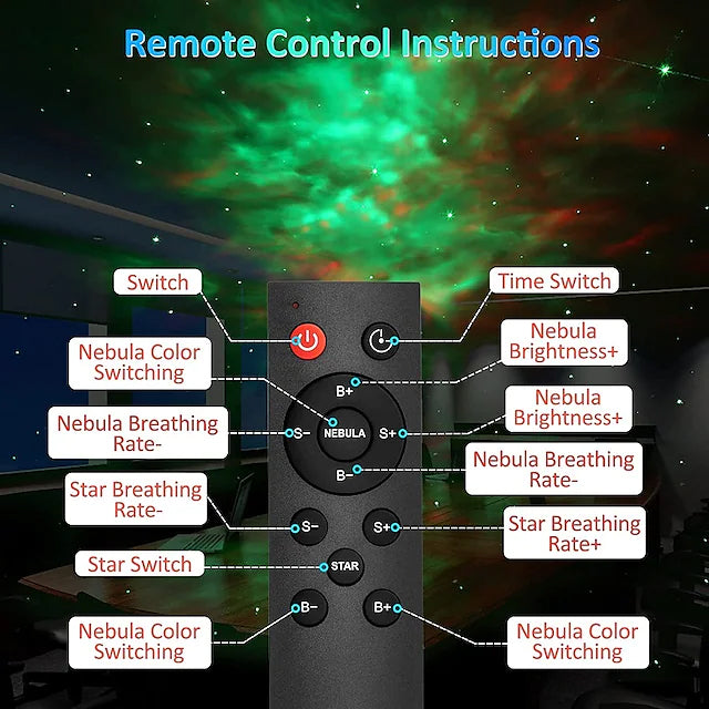Skorter | Astronaut Galaxy Star Cloud Projector with Timer Remote Control