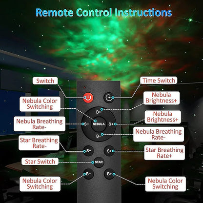 Skorter | Astronaut Galaxy Star Cloud Projector with Timer Remote Control