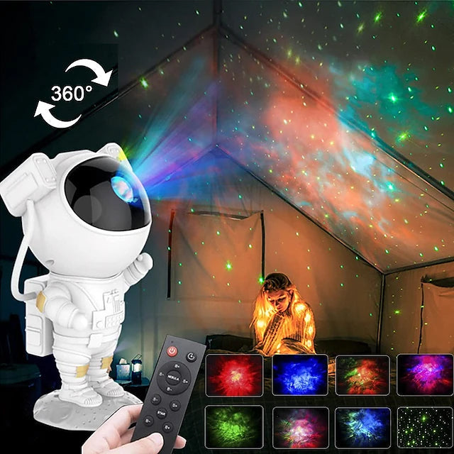 Skorter | Astronaut Galaxy Star Cloud Projector with Timer Remote Control