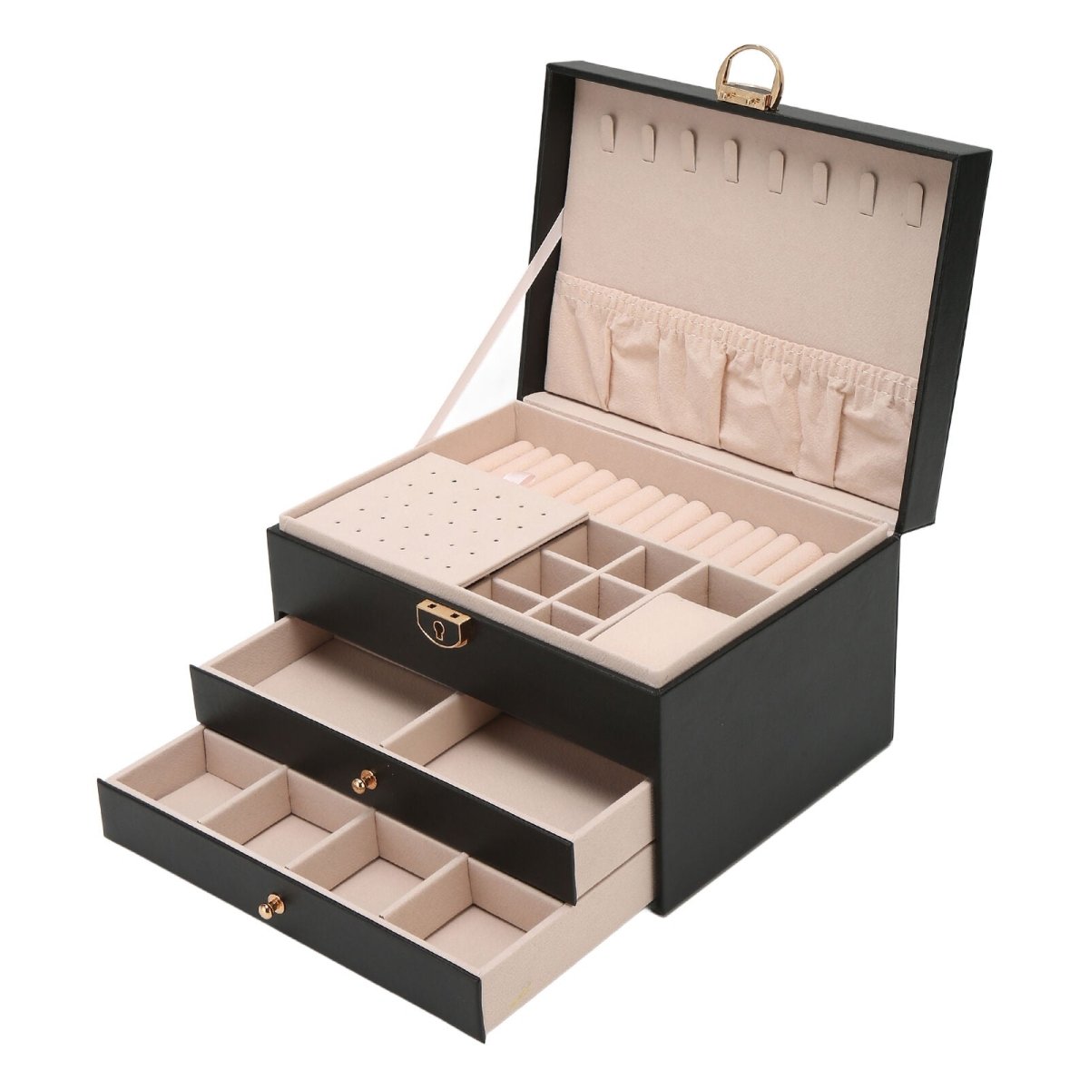 Skorter | AURELIA BOX – Multi-Layer Leather Jewelry Organizer for Stylish Storage