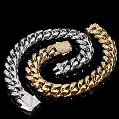 Skorter | AURELIUS – 18K Gold Plated Cuban Link Bracelet for Men