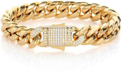 Skorter | AURELIUS – 18K Gold Plated Cuban Link Bracelet for Men